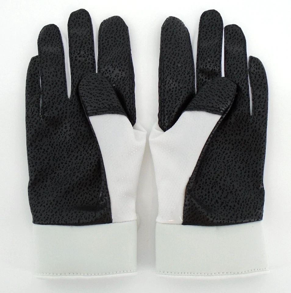 Nike Alpha Batting Gloves Youth Medium White/Black/Silver - Image 2 of 4