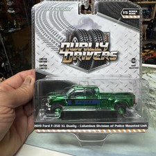 GreenLight 2019 Ford F-350 Dually Columbus Police Mounted Unit  New Chrome Chase