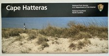 Cape Hatteras National Park Service Map NC Historic Brochure Vintage Souvenir