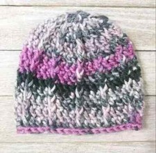 handmade crochet baby newborn girls hat parfait purple posts new