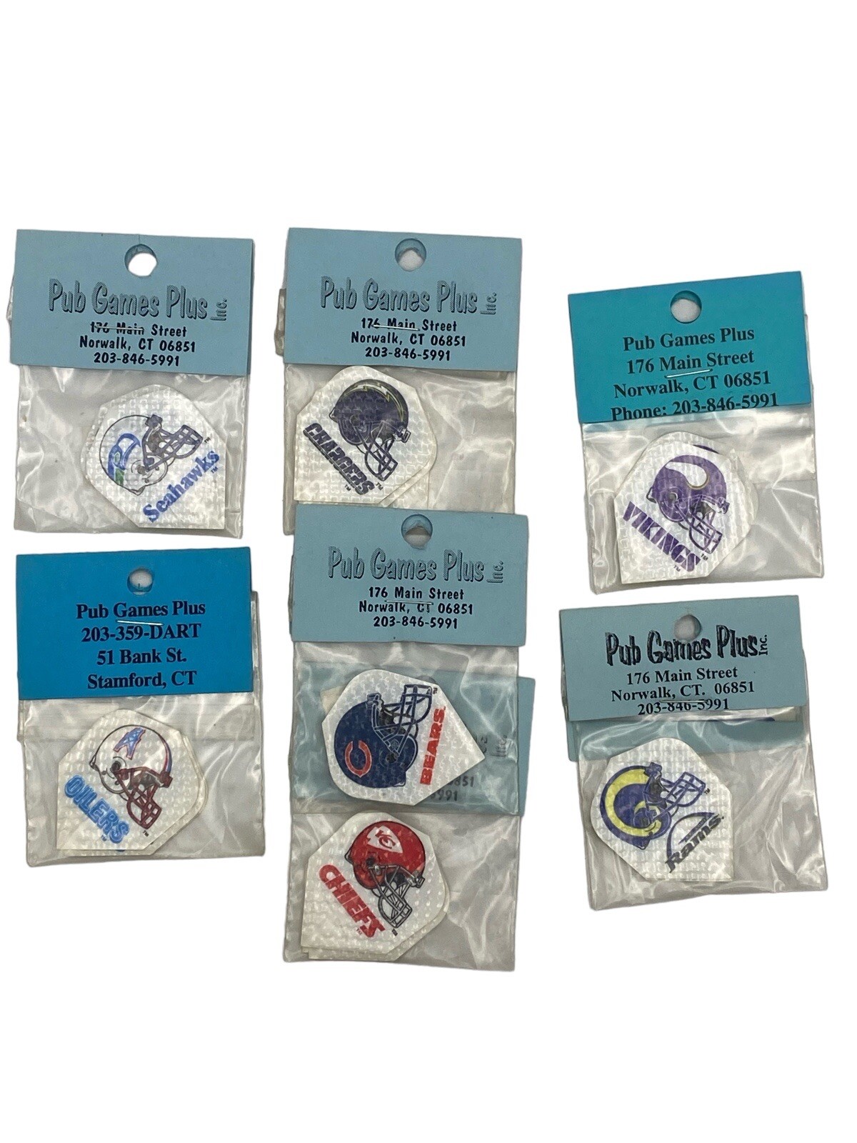 NFL Dart Flights Football 55 Packs Of 3 Old New Stock Different’s NFL