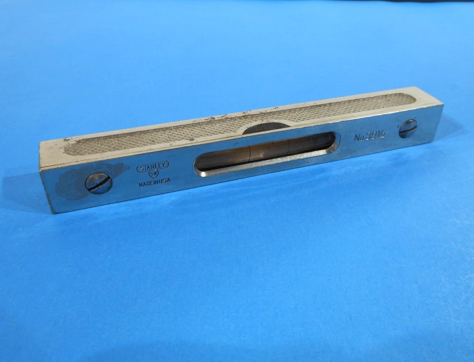 VTG STANLEY No. 39 1/2 NICKEL PLATED MACHINISTS LEVEL MADE IN U.S.A. - Image 3 of 4