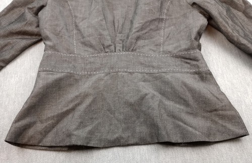 Willi Smith Sports Blazer Womens Size 8 Gray Lined Shoulder Pads Career - Picture 15 of 23