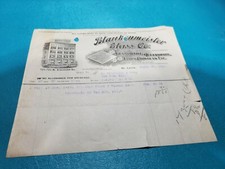 Antique Invoice Sales Receipt F.H BLANKENMEISTER Lamps Glassware April 22 1910