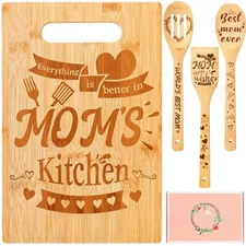 Mothers Day Gifts for Mom from Daughter SonMom Cutting Board with Utensil Set...