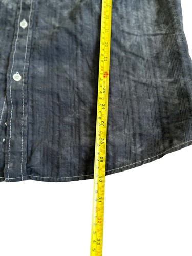Eighty Eight Men’s Size L Button Up Chenille Graphic Gray Long Sleeve Shirt - Picture 7 of 8