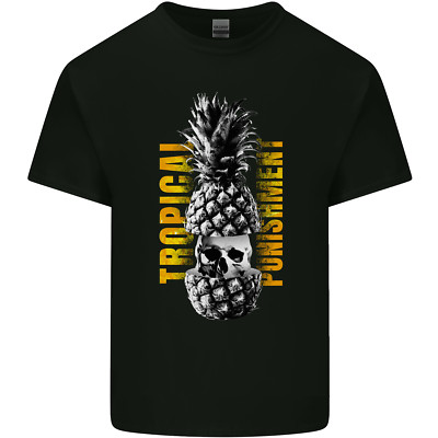 Tropical Punishment Pineapple Skull Herren Baumwolle T-Shirt Tee Oberteil
