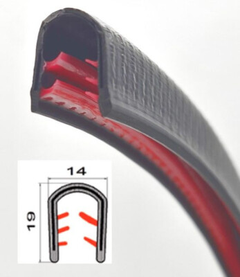 KS6-8 Kantenschutzprofil Kederband Gummi Profil Klemmprofil Schutzband Meterware