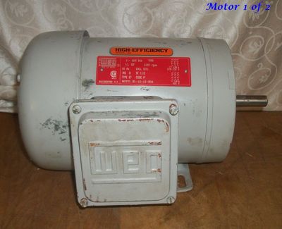 WEG 1/2 HP BL-12-12-B56 MOTOR, 1/2 HP, 1160 RPM