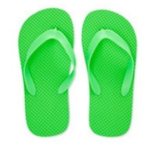 299 New Green Boys Flip Flops 11 12 Sandals 11/12 Summer Beach Shoes