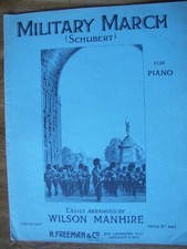 Military March Schubert for Piano Easily Arranged by William Manhire