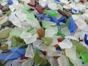 10 POUNDS 1/4 inch - 1/2 inch MACHINE MADE RECYCLED TUMBLED BEACH SEA GLASS