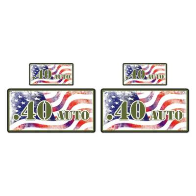 .40 Auto Ammo Box Set, Vinyl Decal Sticker, 2@ 1