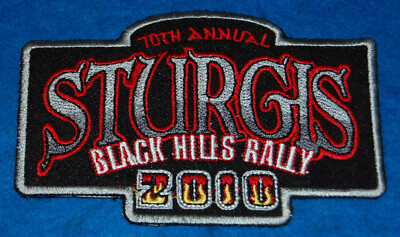 70th Annual Sturgis Black Hills Rally 2010 Embroidered Patch, New