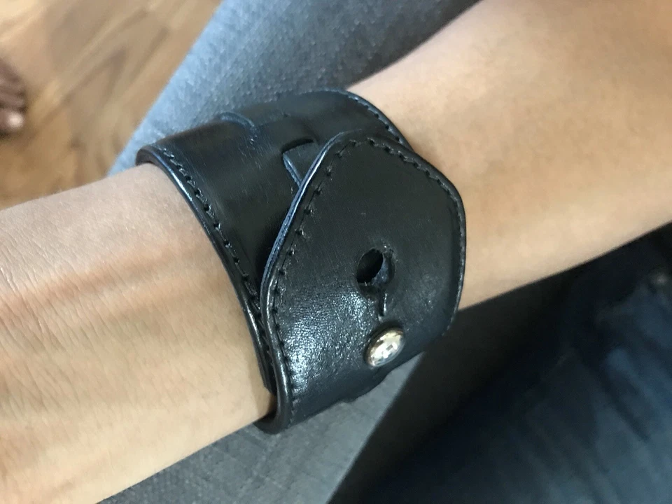 KING BABY - Half Dollar Coin Men’s Matte Gator Leather Cuff Bracelet - NWOT - Image 4 of 4