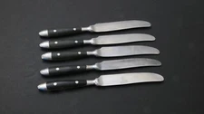 China Flatware Black Handle Rivet Stainless Steel 5 Dinner Knives