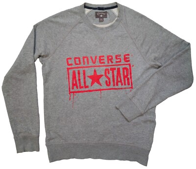 Converse All Star Sweatshirt Men's Gray Tee Long Sleeves T-Shirt
