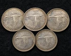 1967 Canada Silver Dollar Lot of 5 – 80% Silver (3.0 oz ASW) – Flying Goose Cen