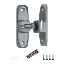 Barn Door Latches 90/180 Degree Small Flip Gate Latches Hardware Gray