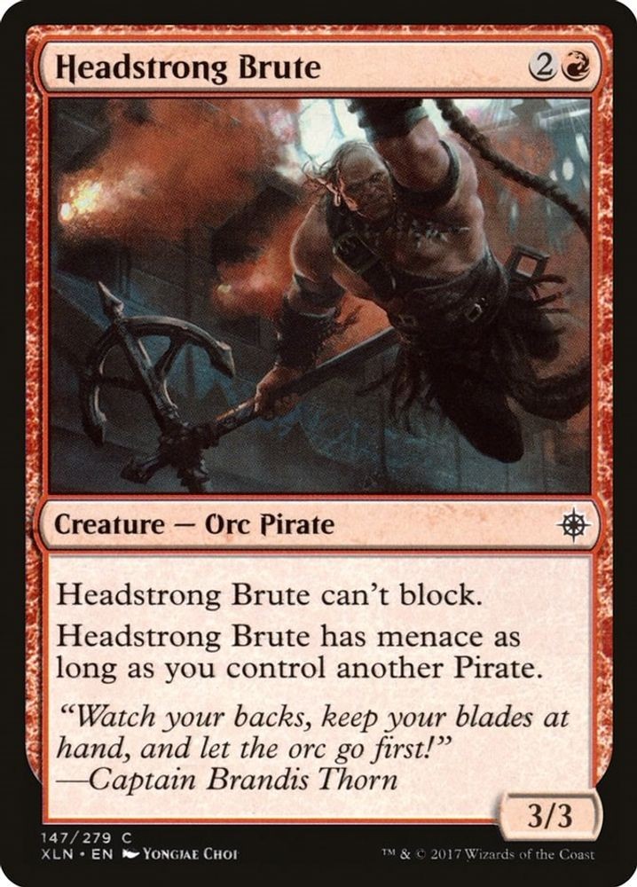 2017 Magic: The Gathering: Ixalan - Headstrong Brute (#147, C, Lightly Played)