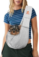 Dog Sling Carrier for Small Dogs, 10-Lb Cap Pet Sling with Extra Storage Pocket
