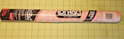 Vintage Con-tact Paper Shelf Liner 1980s Pink White Floral NOS Jumbo Roll