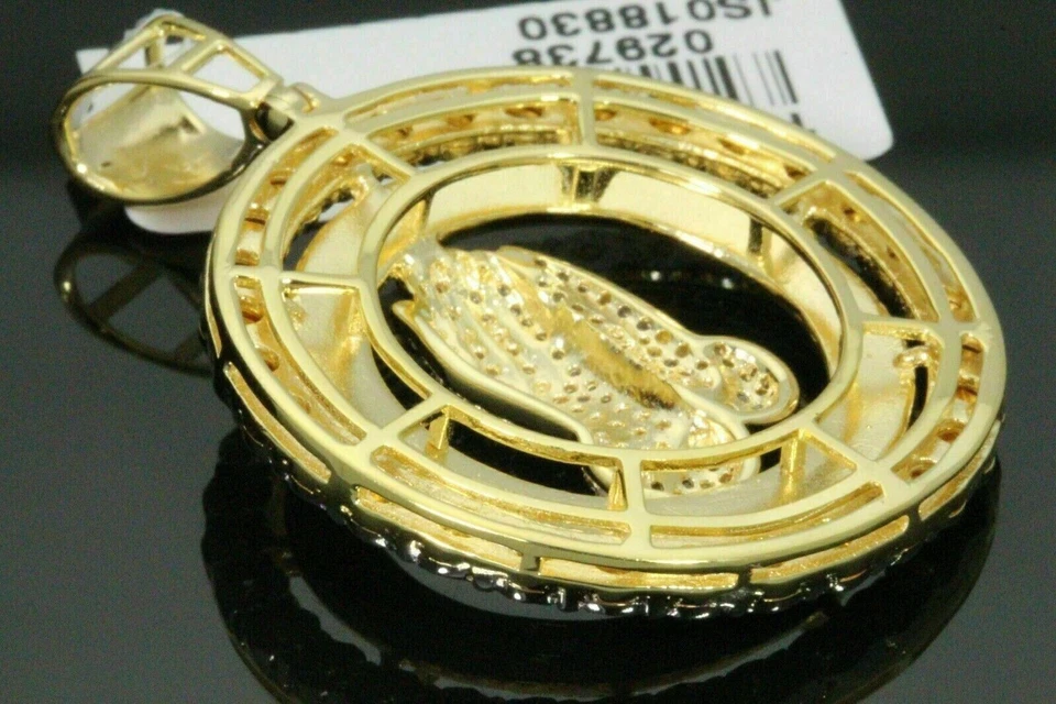 1 Ct Round Cut Moissanite Praying Hands Charm Pendant In 14K Yellow Gold Plated - Image 4 of 4