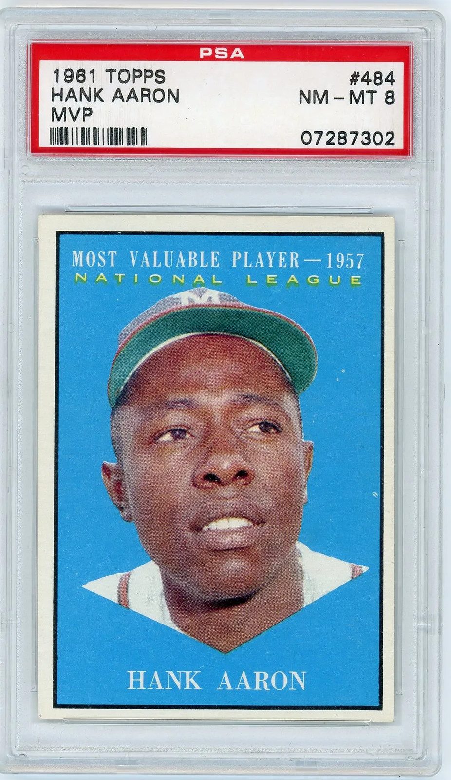 1961 Topps Hank Aaron #484 MVP PSA 8
