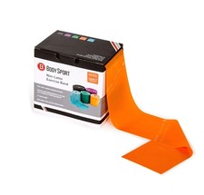 Body Sport Exercise Bands, Medium, Orange, 25-Yard.   Exercise Bands