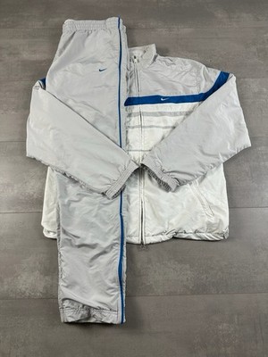 Nike Dri-FIT Herren Trainingsanzug 2-teilig Jacke & Hose grau/blau Gr. M