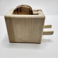 Wooden Childrens Toaster with 2 Slices of Toast Pretend Play Kitchen Kid Toy