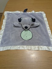 Douglas Baby Gray Blue Puppy Lovey Satin Trim 14 x14 2016
