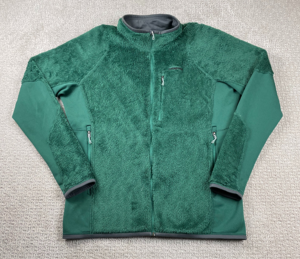 Patagonia R3 Regulator Fleece Mens XL Green Full Zip Jacket Gorp Hi-Loft Y2K VTG