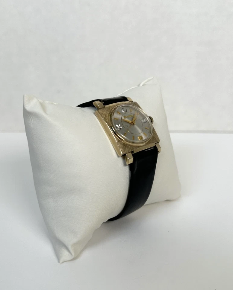 Reloj de oro Bulova 1966 vintage con esfera de diamantes para hombre - 28 mm Foto 2 de 4