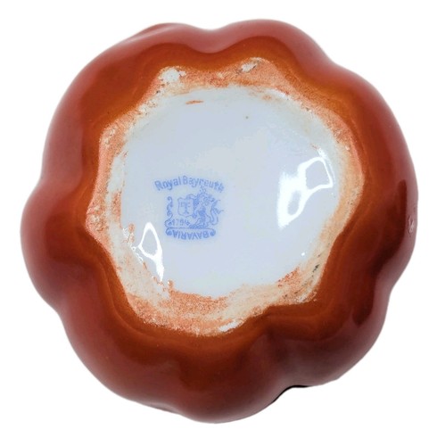 Antigua caja de baratijas de tomate/pimienta de porcelana Royal Bayreuth de la década de 1910 coleccionable - Imagen 5 de 9