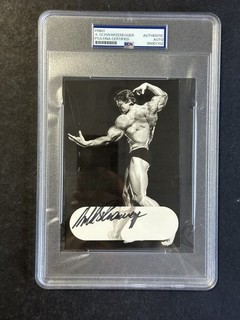 Arnold Schwarzenegger Signed 4x6 Bodybuilding Print PSA/DNA AUTO