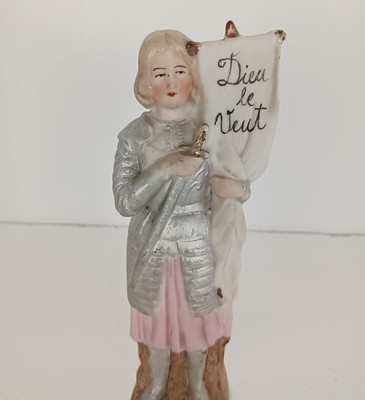 Antique French Figurine, Joan Of Arc Porcelain Figurine, Jeanne D