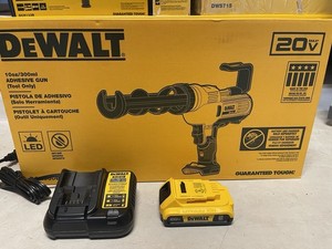 DEWALT DCE560B 20V Max Adhesive Gun LED Anti-Drip Yellow Black Plastic Metal