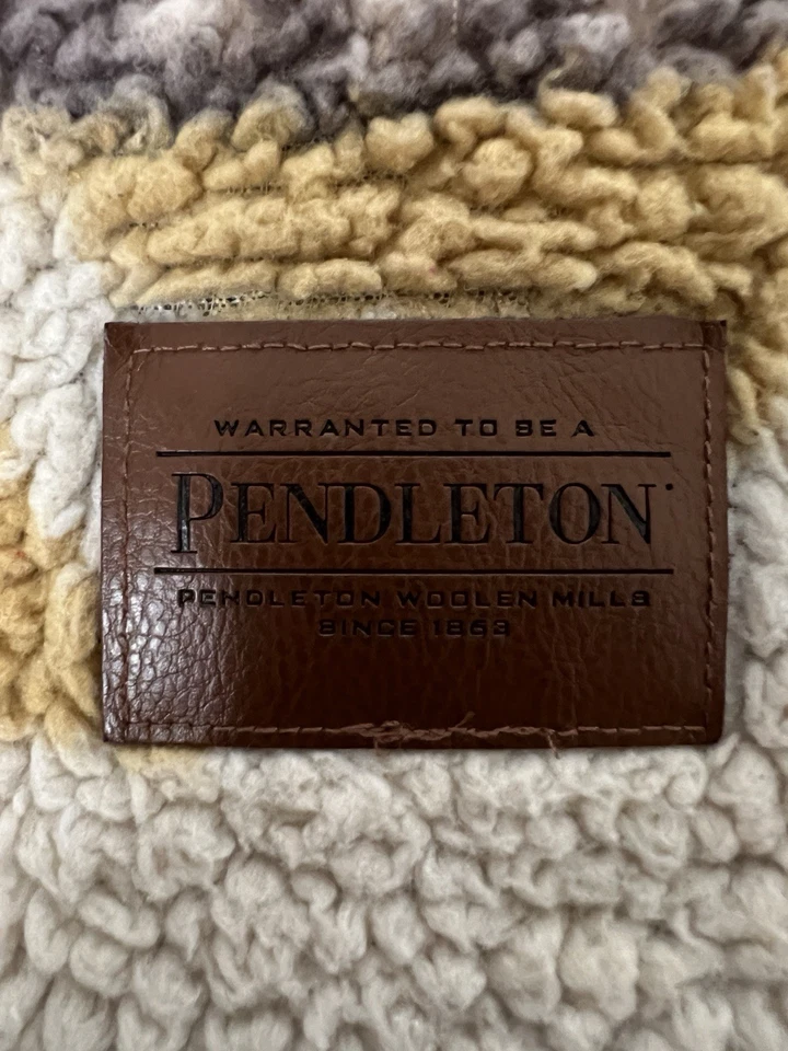 Manta Pendleton 63 x 88 Crema Sherpa Suroeste Azteca Felpa Reversible Foto 3 de 4