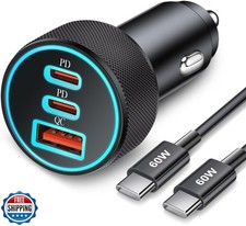 67W 3-Port Super Fast Type C Car Charger USB C for Samsung Galaxy