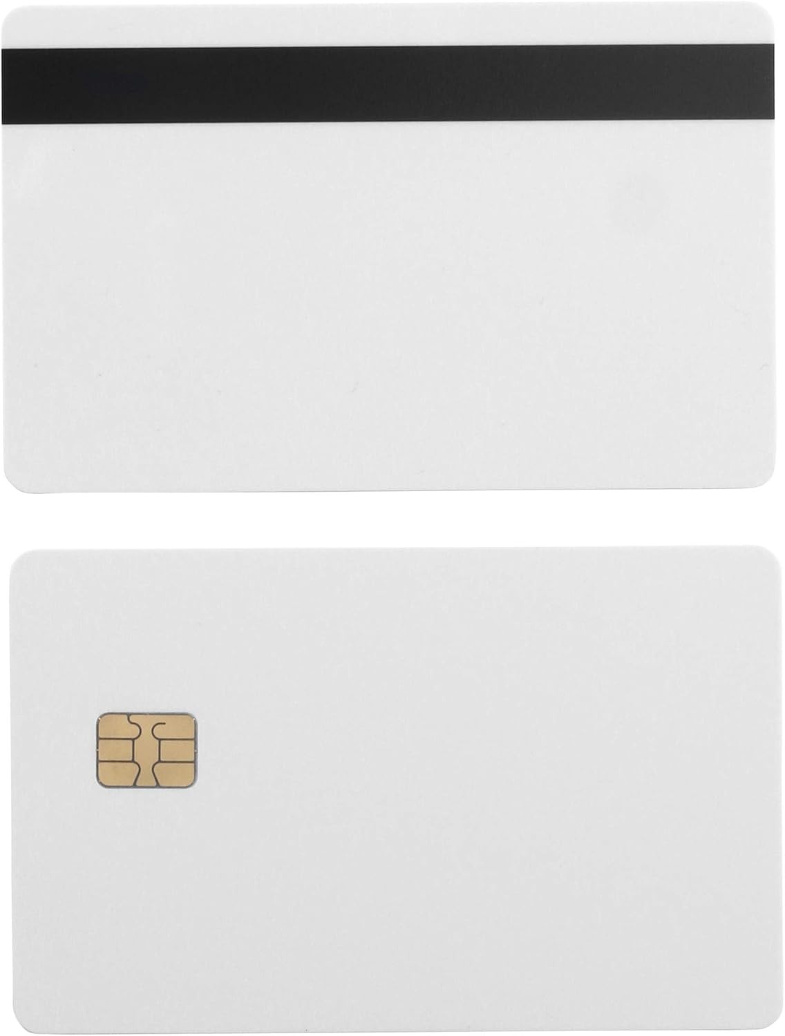 Bodno 10 Pack - SLE4442 Chip Cards w/HiCo 2 10 Pack, White With Black Mag 