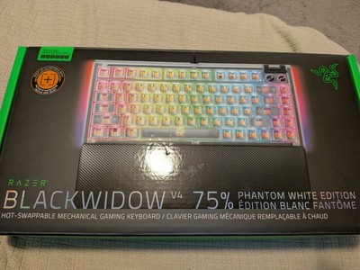 Razer BlackWidow V4 75% Mechanical Gaming Keyboard Phantom White [no wrist rest]