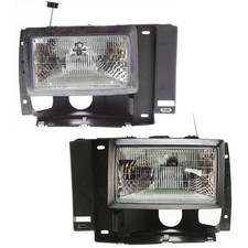 Driver and Passenger Side Headlights For Ford Ranger 1989-1992 Halogen w/ Bulb/s
