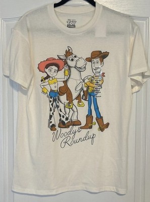 Disney Pixar Toy Story Tshirt Woody s Roundup Unisex Adult  Med Tee Jessie NWT