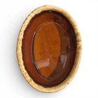 Hull Pottery Oven Proof Brown Drip Glaze 10" Oval Casserole Serving Dish