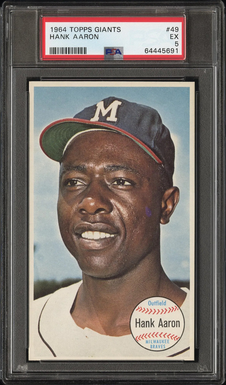 1964 Topps Giants Hank Aaron #49 PSA 5