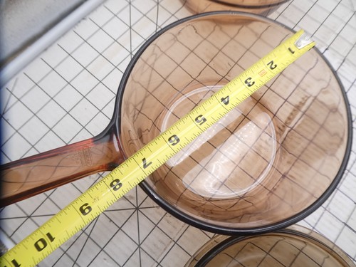 Corning Visions 1.5 L Amber Double Boiler V-20-B With Lid -Made in USA - Picture 6 of 8