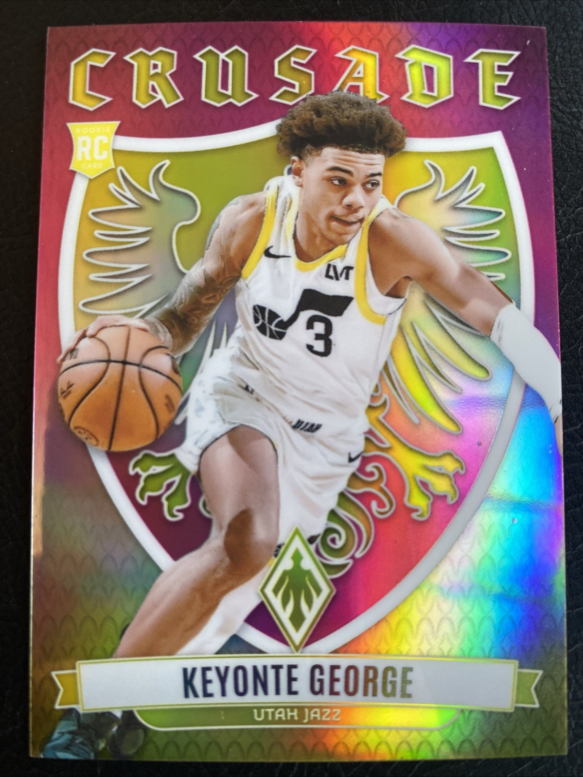 2023-24 Panini Phoenix #20 Keyonte George Pink Crusade 6/99 RC Utah Jazz Rookie