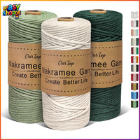 Makramee Garn 3Er Set 3Mm 100M Schnur FüR Diy Handwerk Dekoration HäNgepflanze