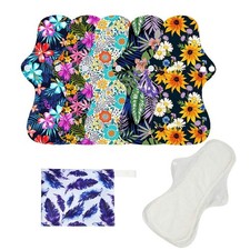 6pcs/Set Resuable Washable Incontinence Pads, Waterproof Organic Bamboo Resuable